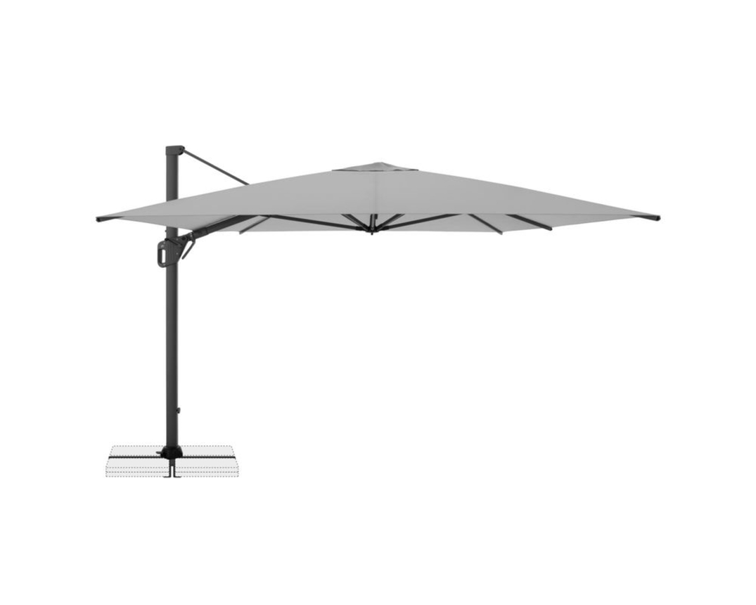 Pendelschirm "Dalian", ca. 300x400 cm, grau - Hellgrau - 3