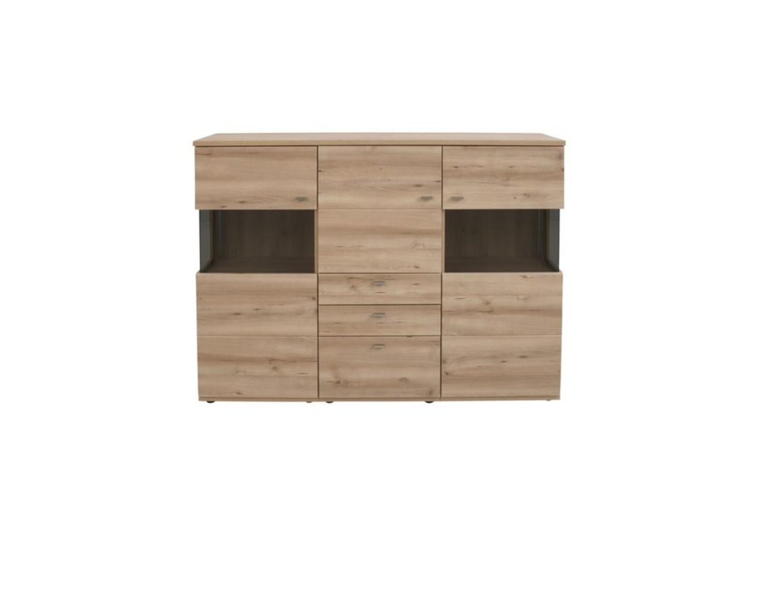 Interliving Highboard 2110, ca. 180x132 cm - Naturbuche-Nachbildung - 2