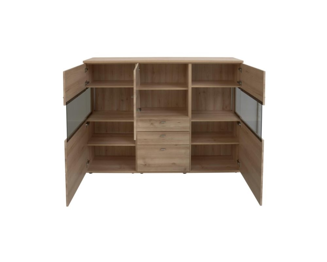 Interliving Highboard 2110, ca. 180x132 cm - Naturbuche-Nachbildung - 5
