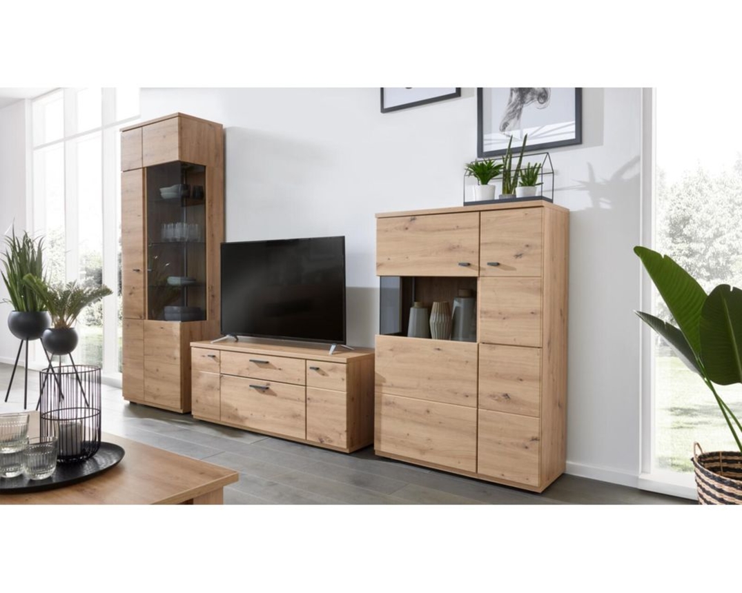 Interliving Wohnwand 2110, Alteiche Dekor - Braun - 1