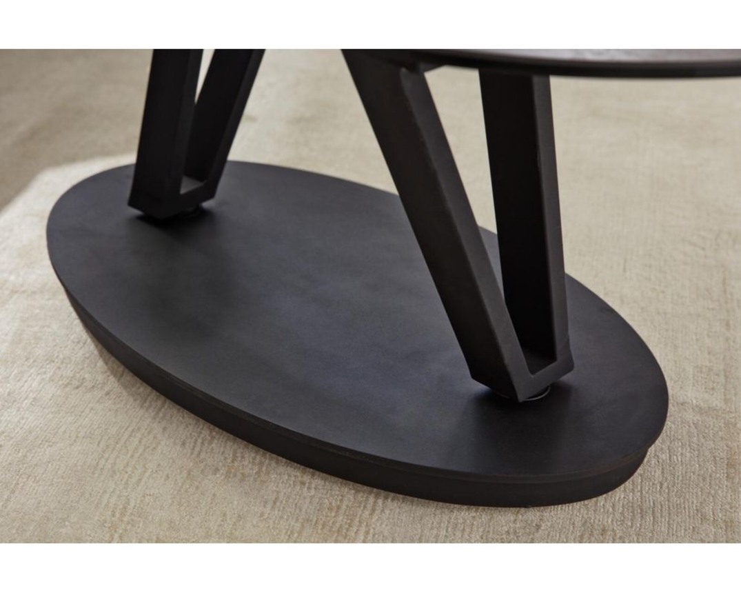 Interliving Couchtisch 6207, Keramik zementgrau/Glas - Grau/Durchsichtig/Schwarz - 2