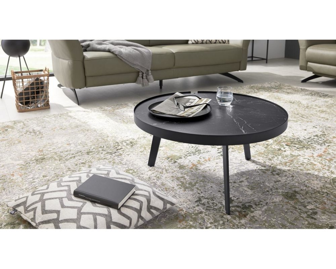 Interliving Couchtisch 6217, Marmoroptik - Schwarz - 1