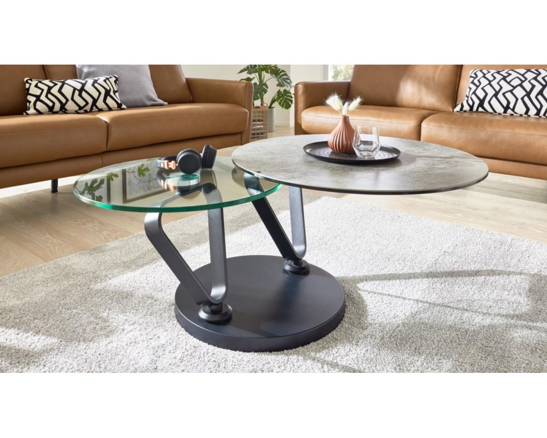 Interliving Couchtisch 6218 - Grau/Durchsichtig/Schwarz - 4
