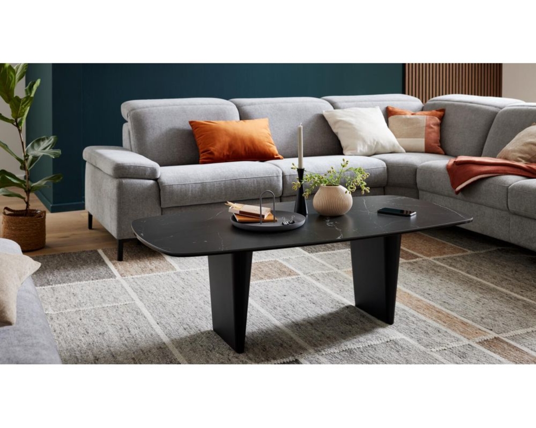 Interliving Couchtisch 6227, Marmoroptik - Schwarz - 1