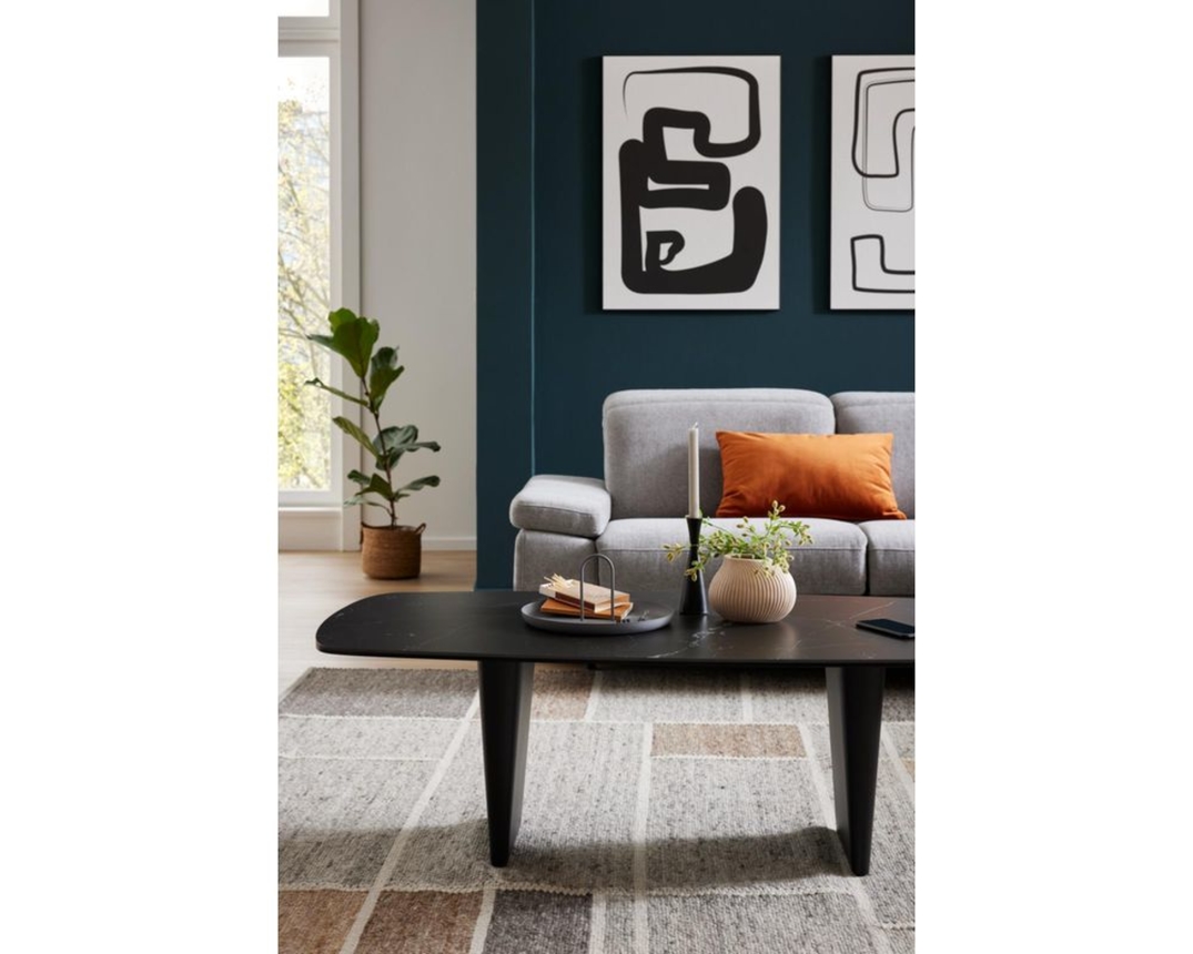 Interliving Couchtisch 6227, Marmoroptik - Schwarz - 7