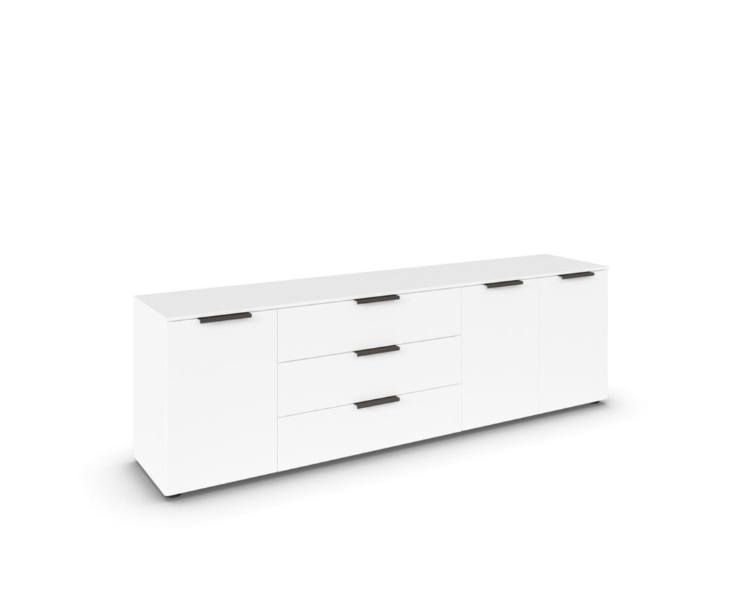 Kommode "Roseville", weiß, 3 Türen, 3 Schubladen - Alpinweiß - 1