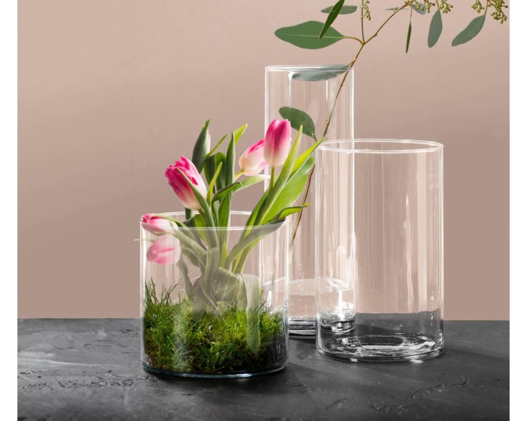 3-teiliges Vasenset "Leonie" aus Glas - Durchsichtig - 4