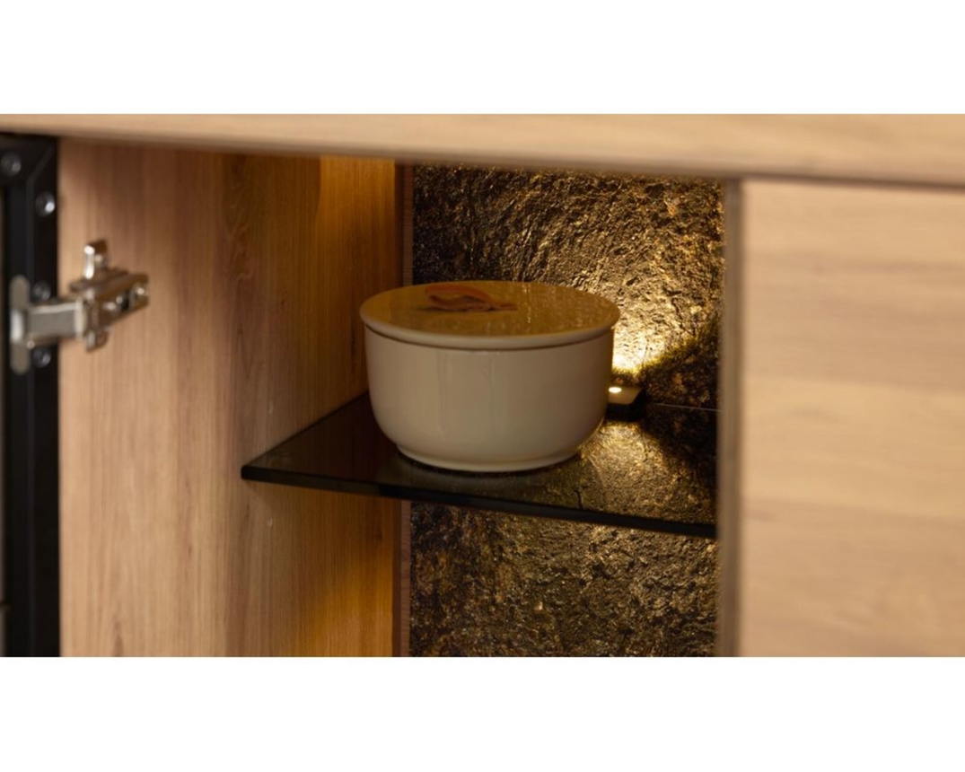 Interliving Highboard, ca. 132x119 cm - Braun/Schwarz - 4
