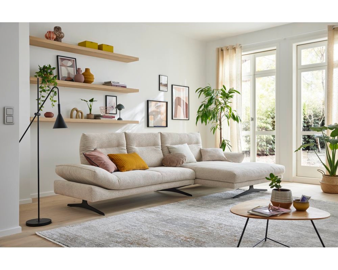 Musterring Wohnlandschaft 2795 mit Metallkufen, besonders leger - Ivory - 2