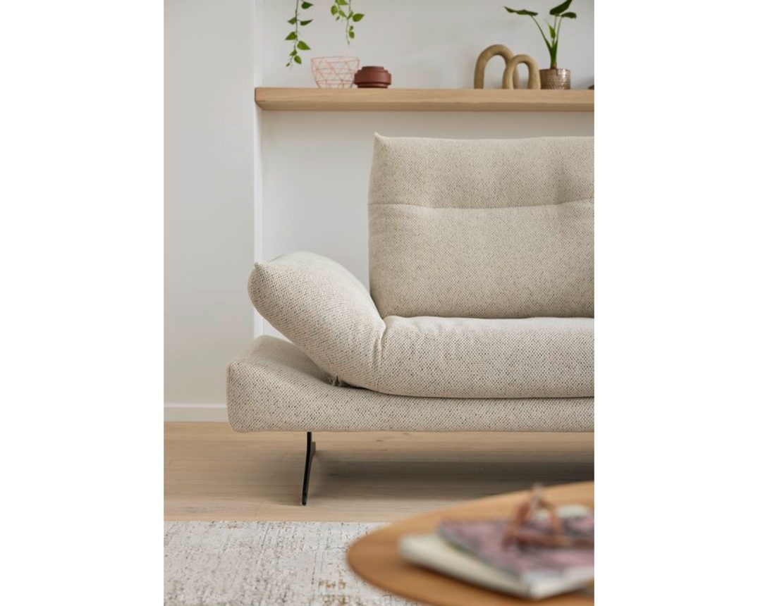 Musterring Wohnlandschaft 2795 mit Metallkufen, besonders leger - Ivory - 20