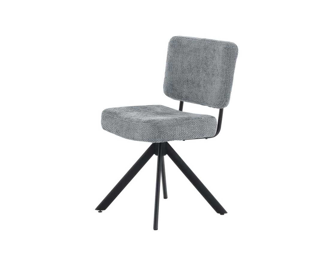 Stuhl "Plauen", drehbar, grau - Chenille Grau - 1
