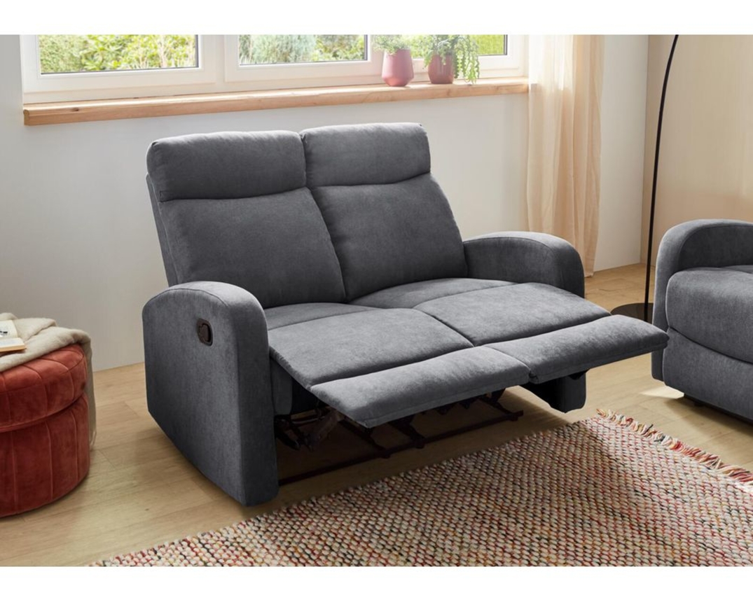 2-Sitzer, "Pius" mit Relaxfunktion - Blau/Grau - 3