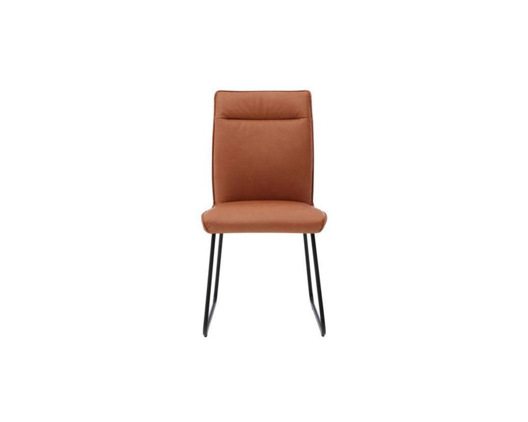 Interliving Stuhl 5505, Mikrofaserbezug braun, Kufengestell - Caramel - 1