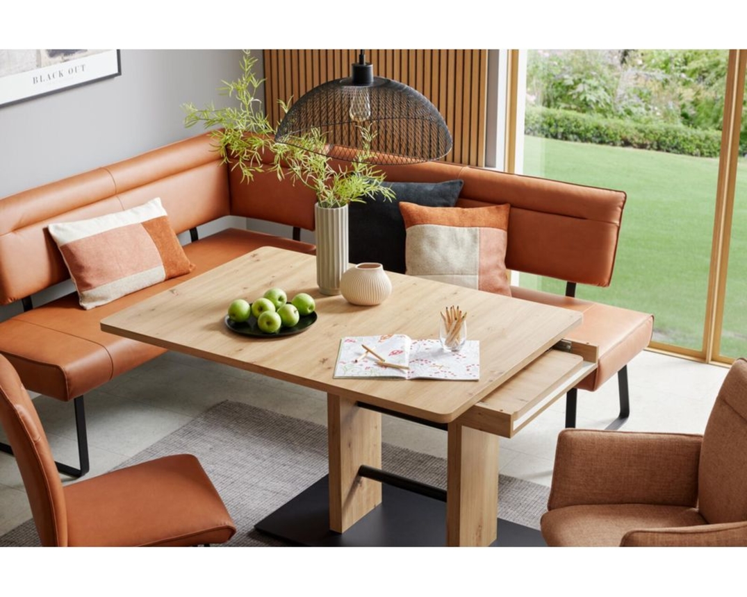 Interliving Esstisch 5505, ausziehbar - Holzfarben/Schwarz - 6