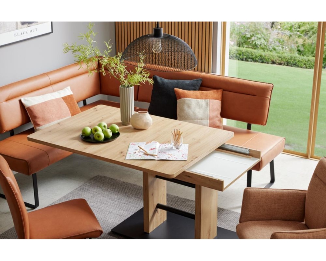 Interliving Esstisch 5505, ausziehbar - Holzfarben/Schwarz - 8