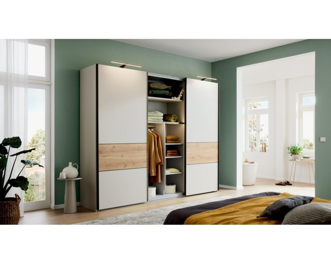 Interliving Schwebetürenschrank 1205, ca. 300x236 cm - Champagner / Holzfarben - 8