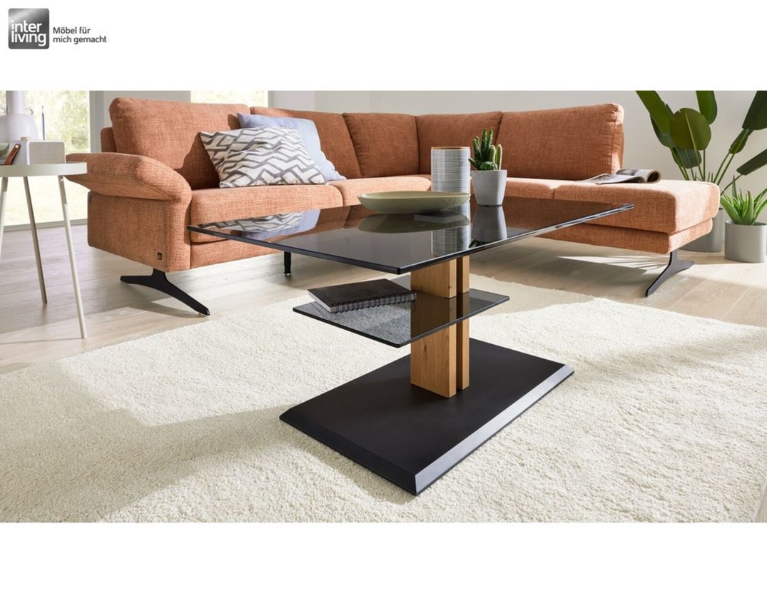 Interliving Couchtisch 6212, rollbar, mit Lift - Braun/Schwarz - 1