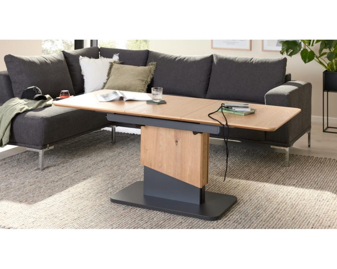 Interliving Couchtisch 6223, höhenverstellbar - Braun/Schwarz - 1
