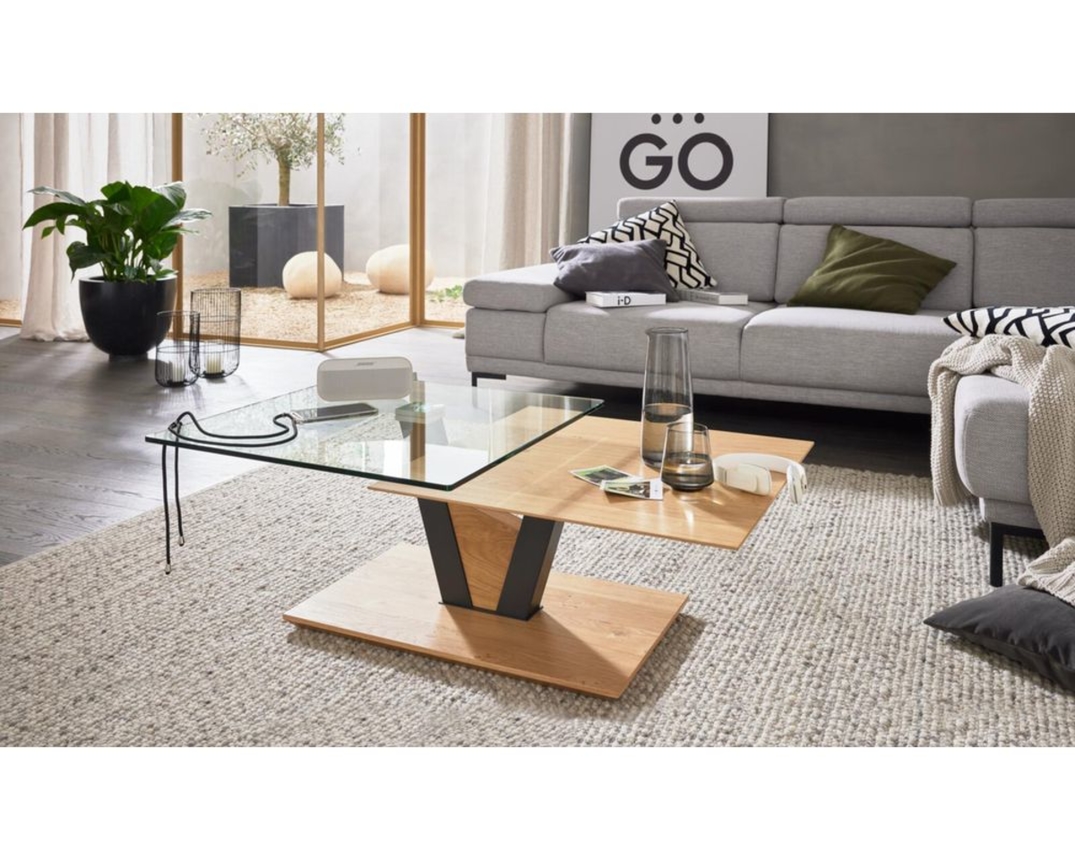 Interliving Couchtisch 6224, drehbar, mit Rollen - Braun - 1
