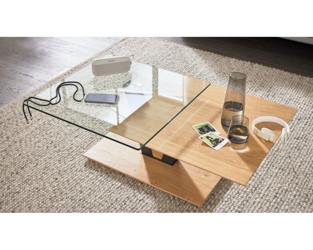 Interliving Couchtisch 6224, drehbar, mit Rollen - Braun - 6