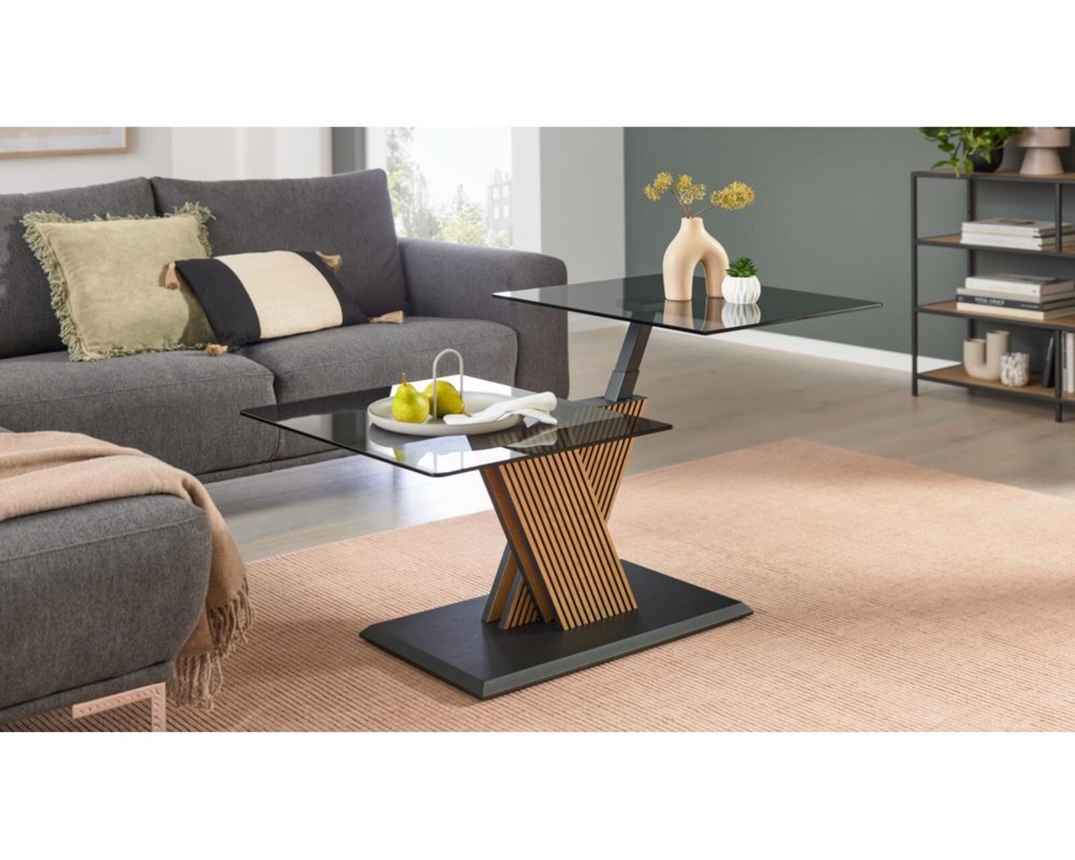 Interliving Couchtisch 6226 mit Hydro-Lift-Mechanik - Schwarz/Braun - 2