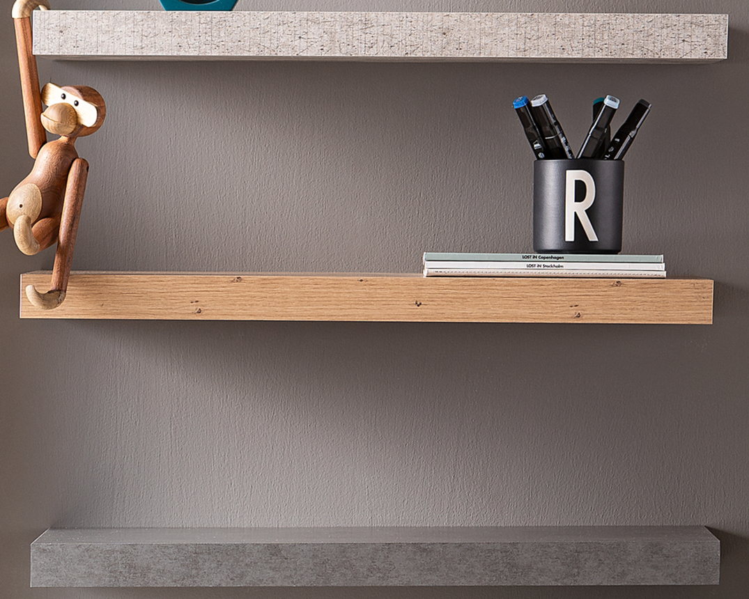 Regal/Wandboard/Steckboard "Maine" Asteiche Nachbildung, ca. 60 cm - Asteiche Nachbildung - 1