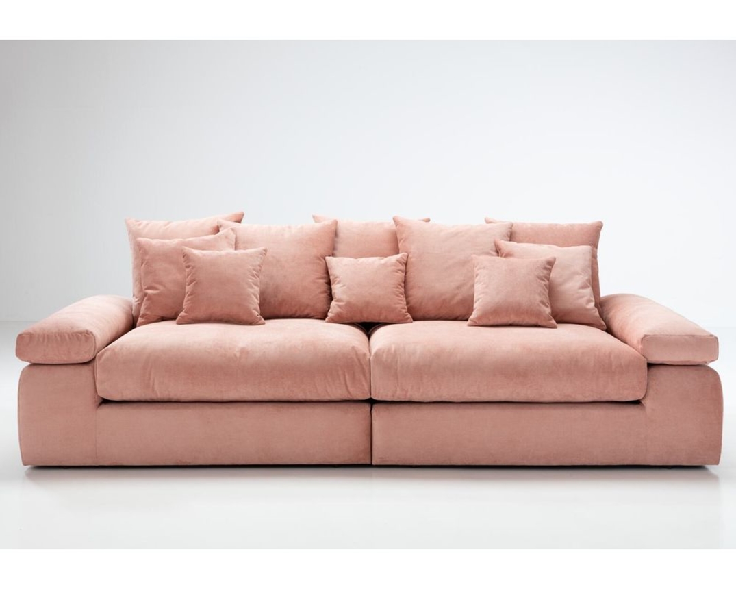 Bigsofa, leger, "Neuss", Bezug Cord rosa - Flamingo - 1