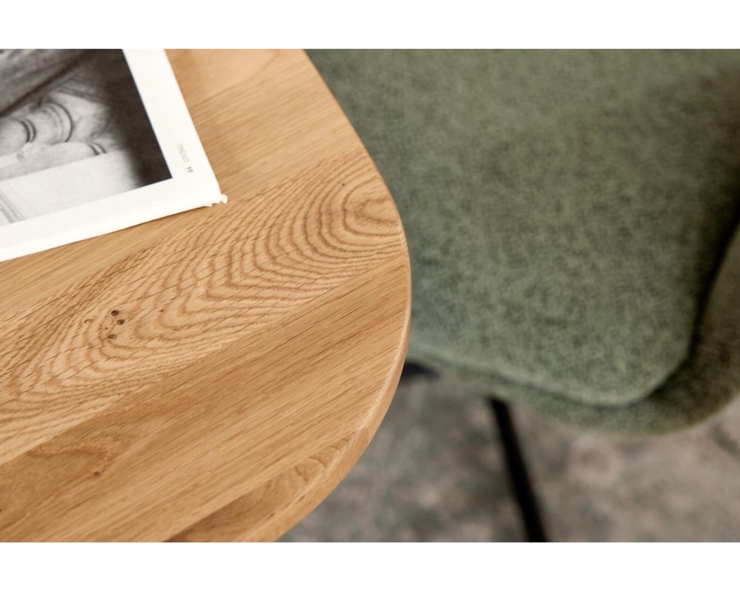 Interliving Designtisch 5121 mit asymmetrischem Gestell, ca. 200x100 cm - Holzfarben/Schwarz - 4