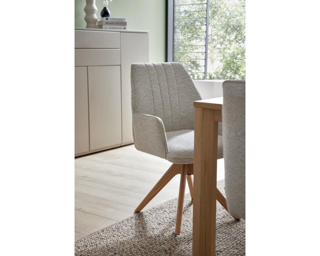 Interliving Armlehnstuhl 5102 mit Stativgestell - Biancofarben/Leinenfarben - 3