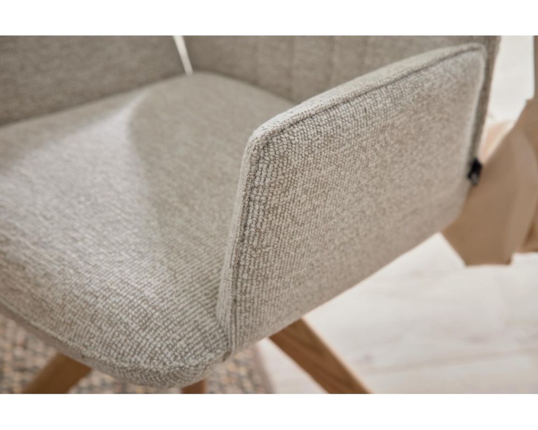 Interliving Armlehnstuhl 5102 mit Stativgestell - Biancofarben/Leinenfarben - 5