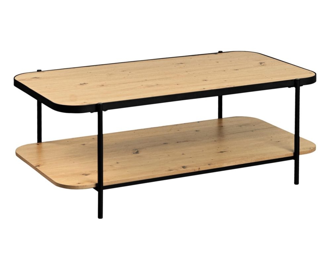 Beistelltisch "Monheim", ca. 64x120 cm - Holz/Schwarz - 1