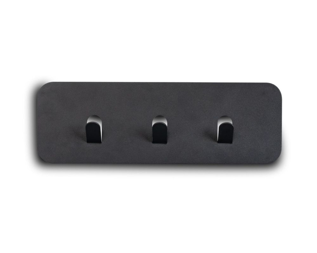 Garderobenleiste "Meinerzhagen 1", 3 Haken, Metall anthrazit - Anthrazit - 1