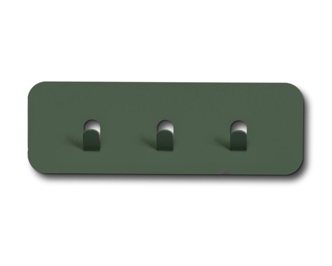Garderobenleiste "Meinerzhagen 1", 3 Haken, Metall grün - Grün - 1