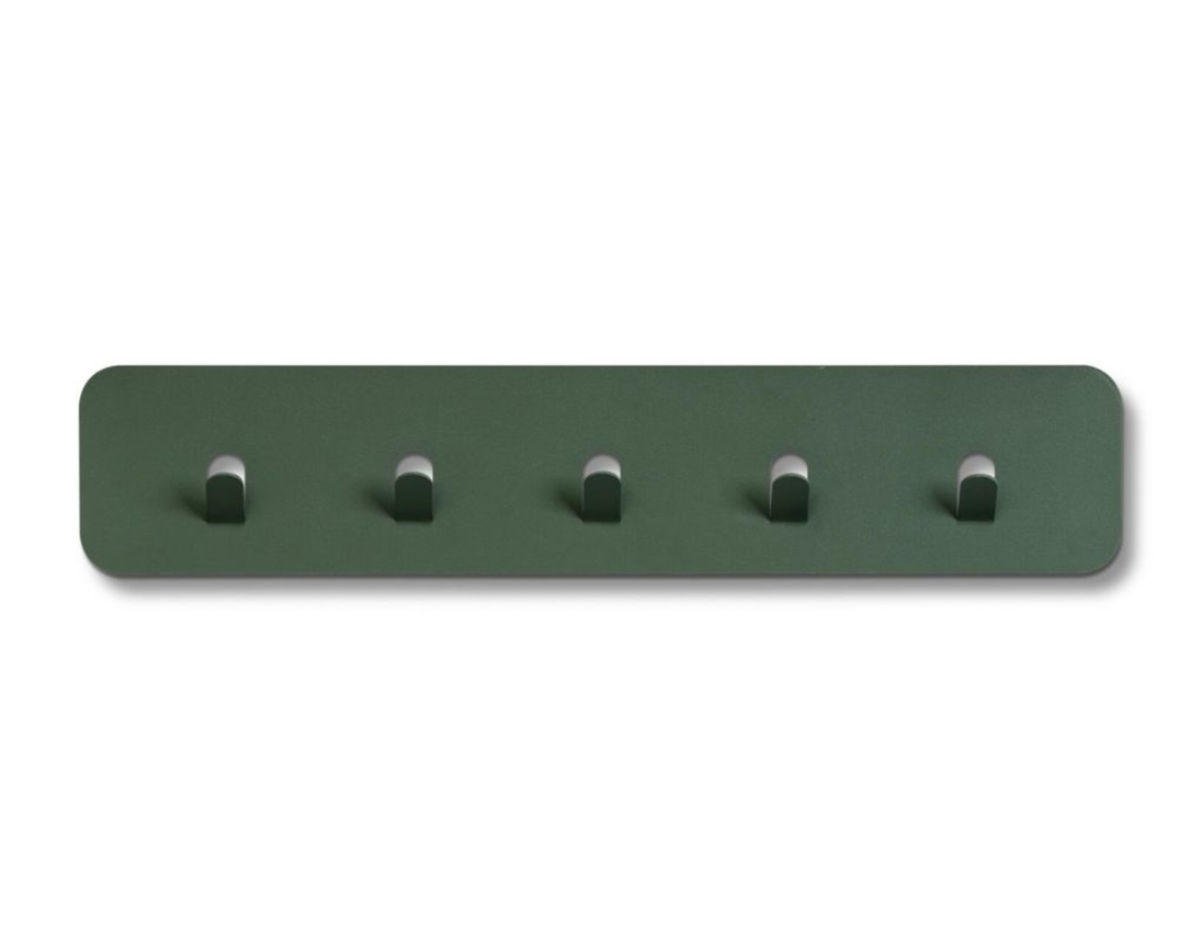 Garderobenleiste "Meinerzhagen 2", 5 Haken, Metall grün - Grün - 1