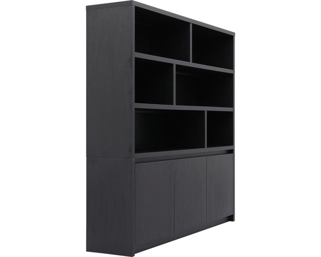 Trendhopper Wandschrank "Marone" mit Beleuchtung - Schwarz - 6