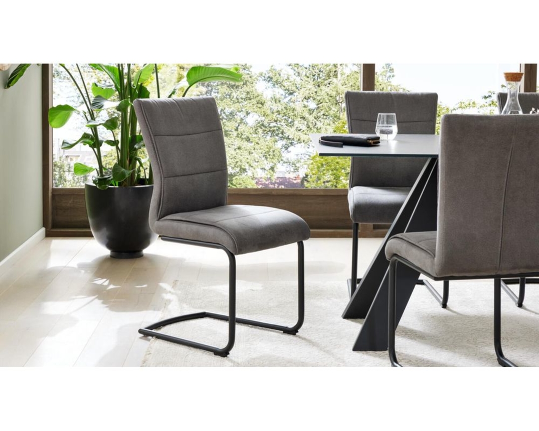 Interliving Stuhl 5122 mit Schwinggestell - Dunkelgrau - 1