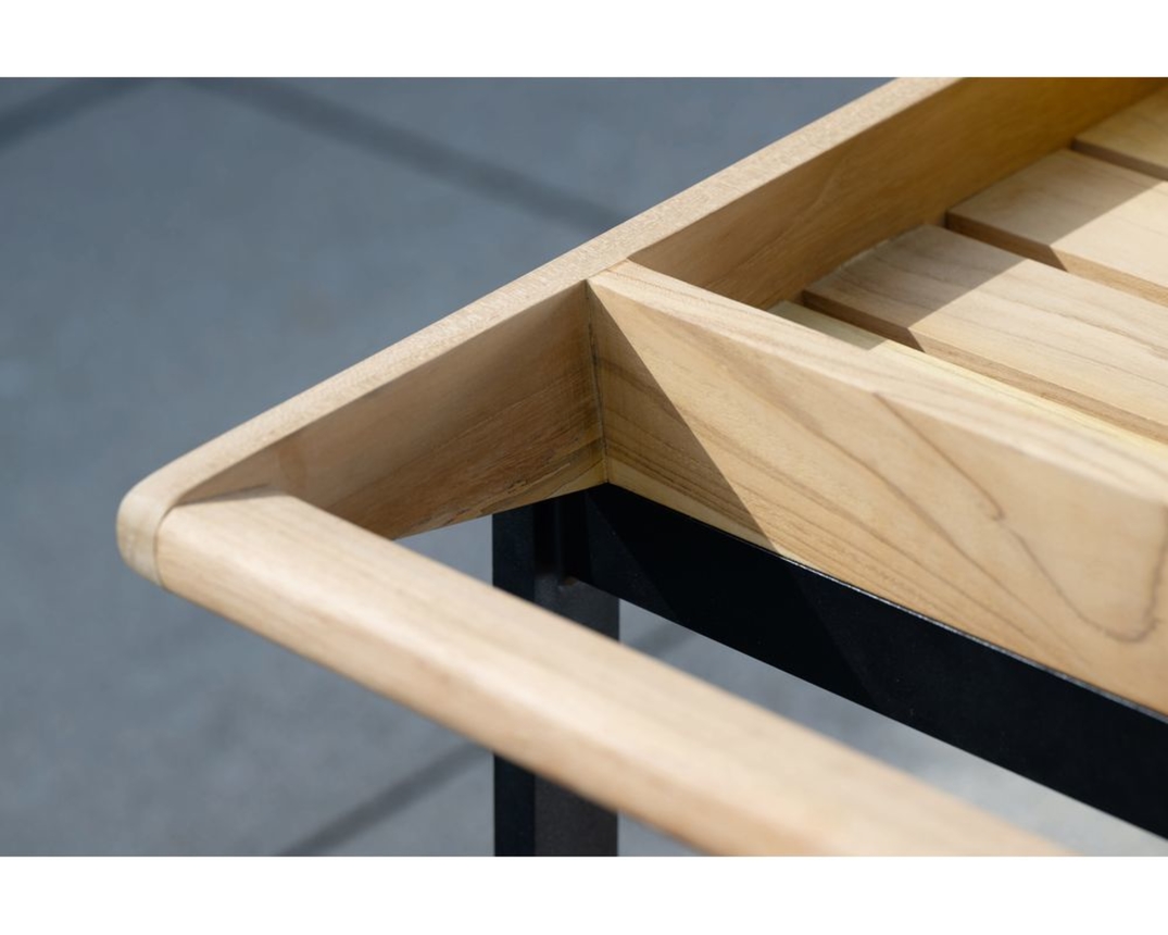 Stern Servierwagen "Frido", Teakholz - Braun/Schwarz - 4