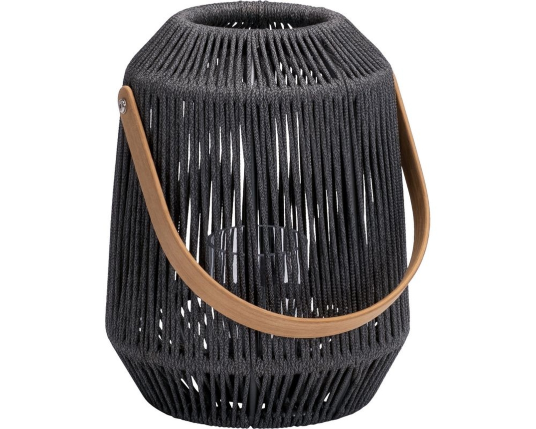 Laterne "Nele" von Stern, Kordel-Look, schiefergrau - Schiefergrau - 1