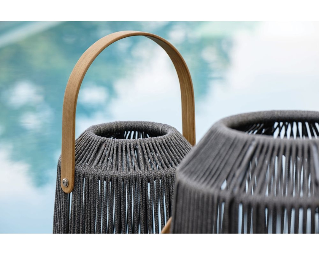 Laterne "Nele" von Stern, Kordel-Look, schiefergrau - Schiefergrau - 2