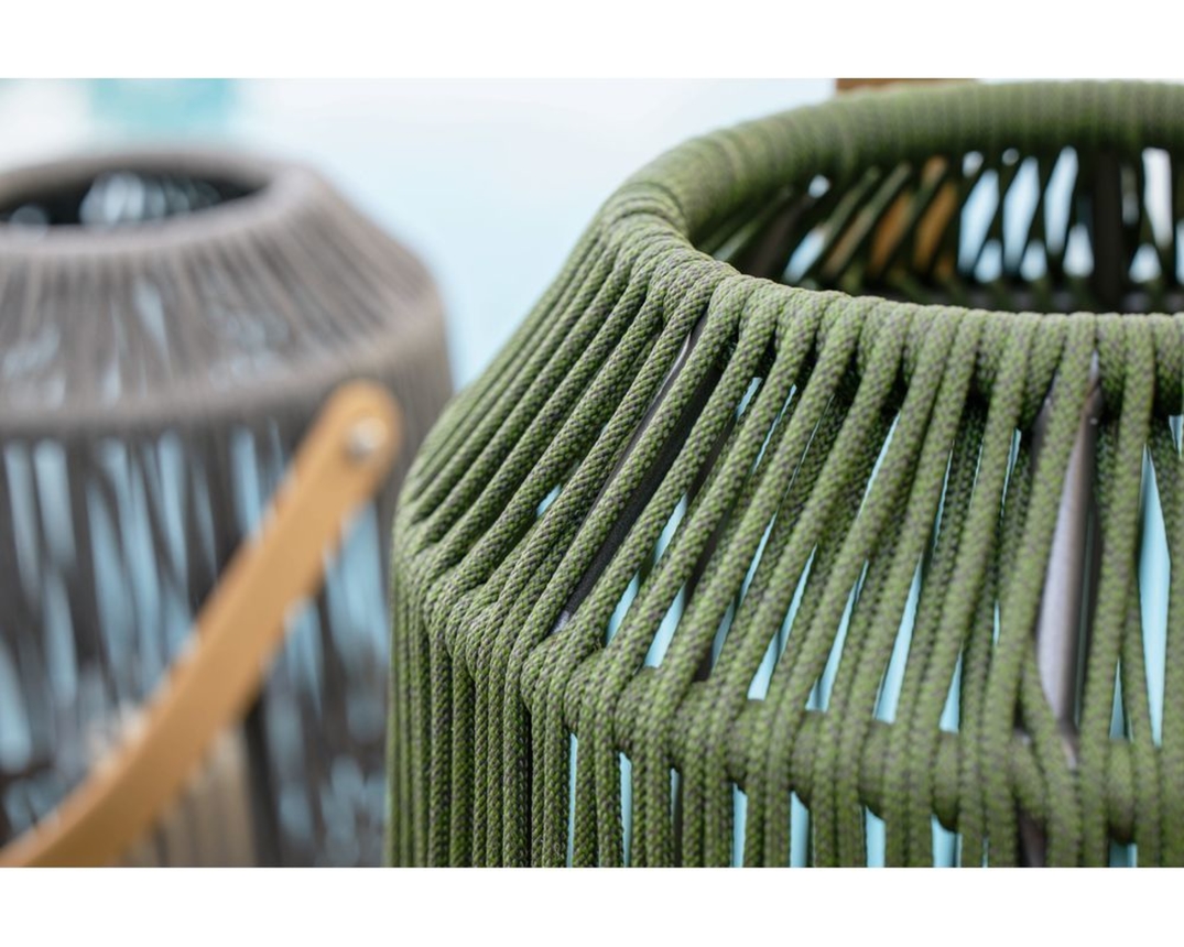 Laterne "Nele" von Stern, Kordel-Look, dunkelgrün - Dunkelgrün - 2