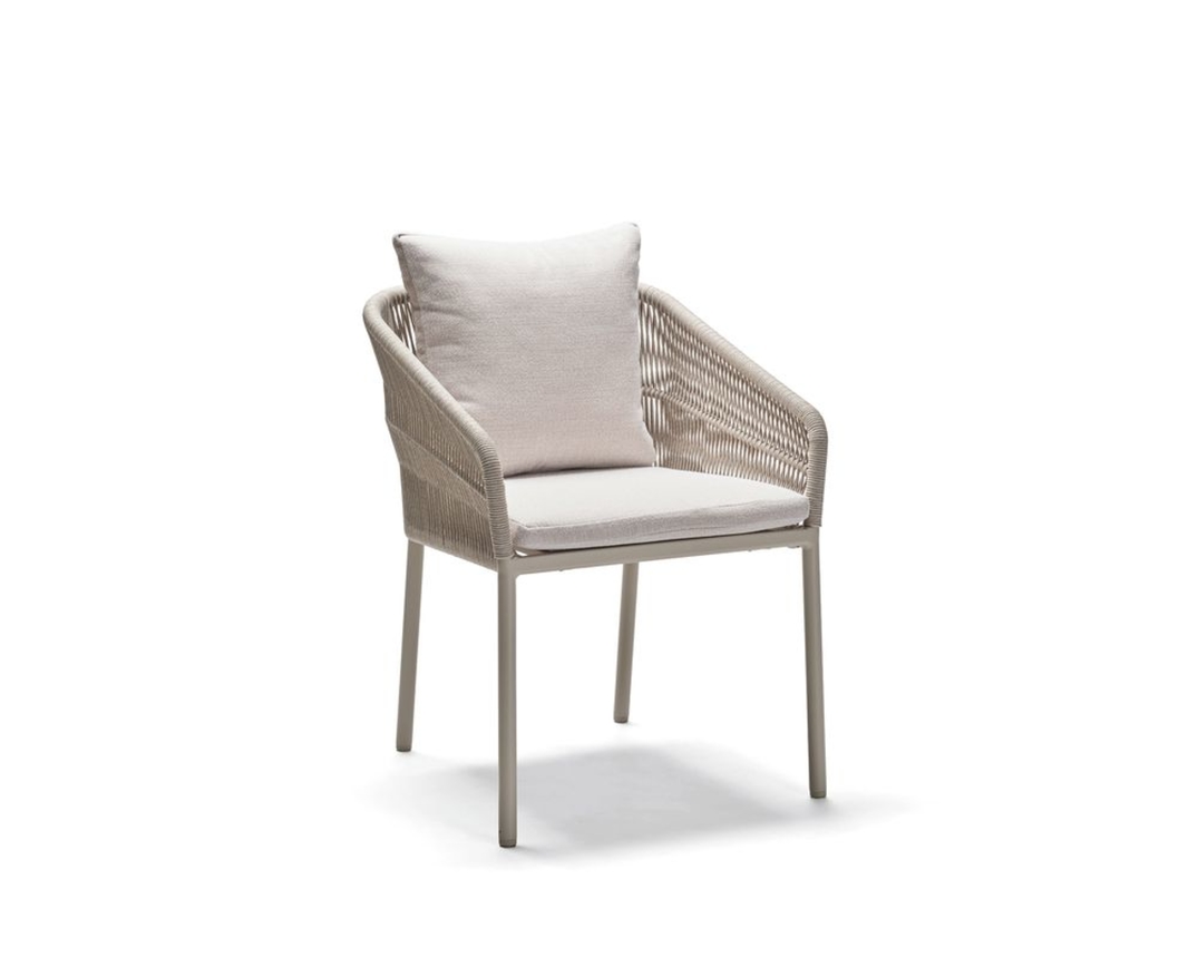 Stern Stapelsessel "Jella", Kordel-Look - Greige - 1