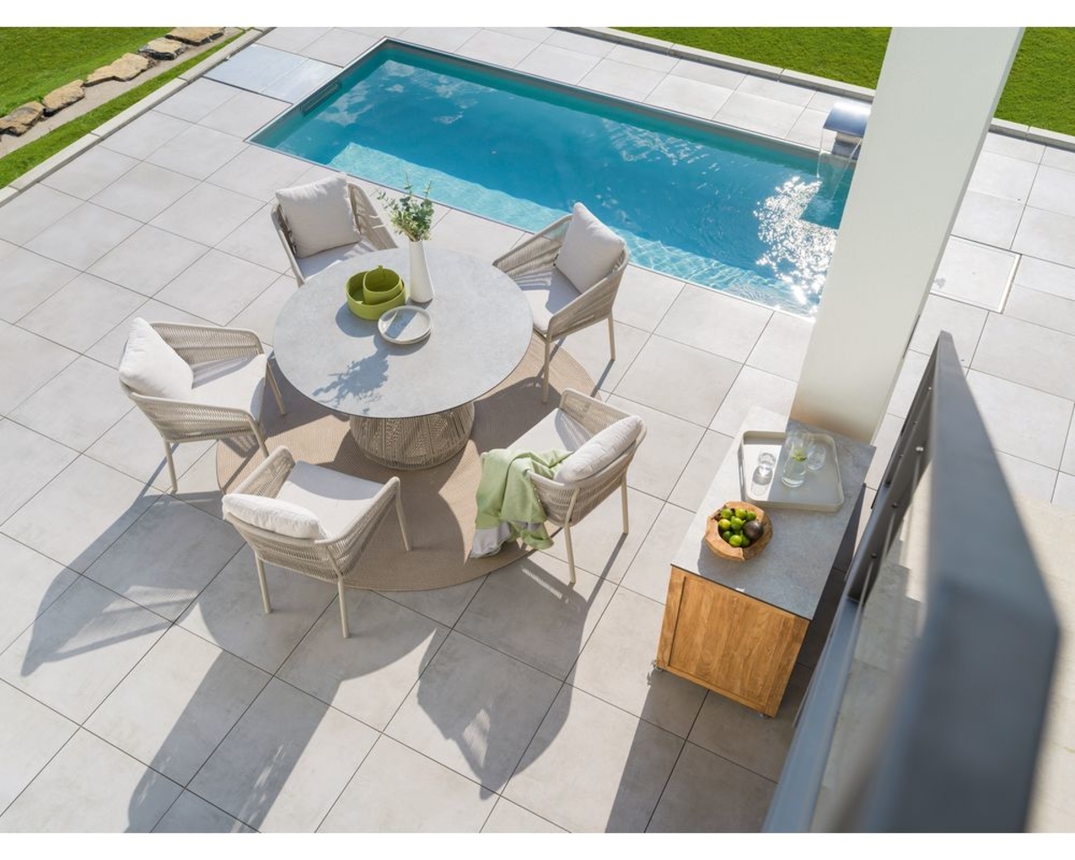 Stern Stapelsessel "Jella", Kordel-Look - Greige - 3