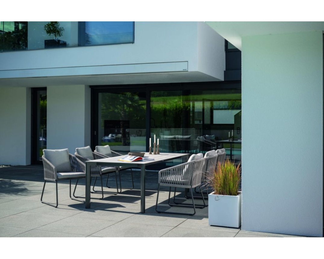 Stern Kufensessel "Marla" inkl. Kissen, Kordel - Graubraun - 3