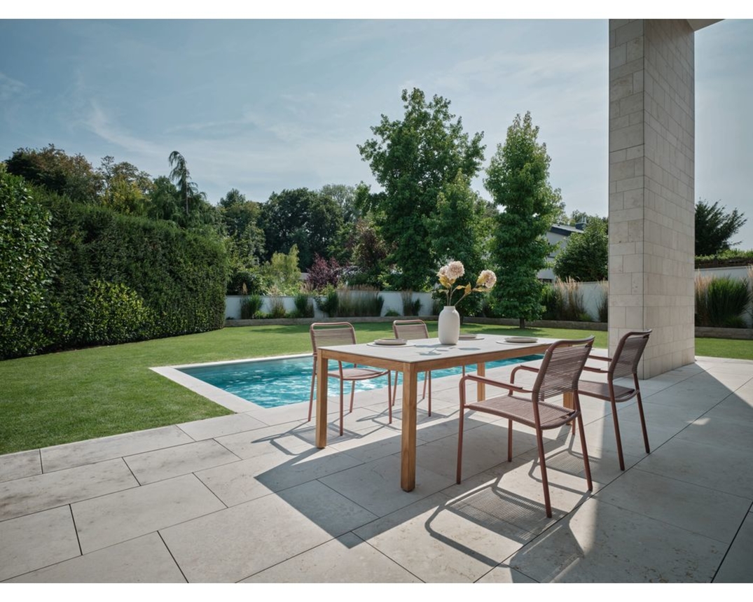 Stern Stapelsessel "Joris", Terra, Aluminium/Kordel-Look - Terra - 6