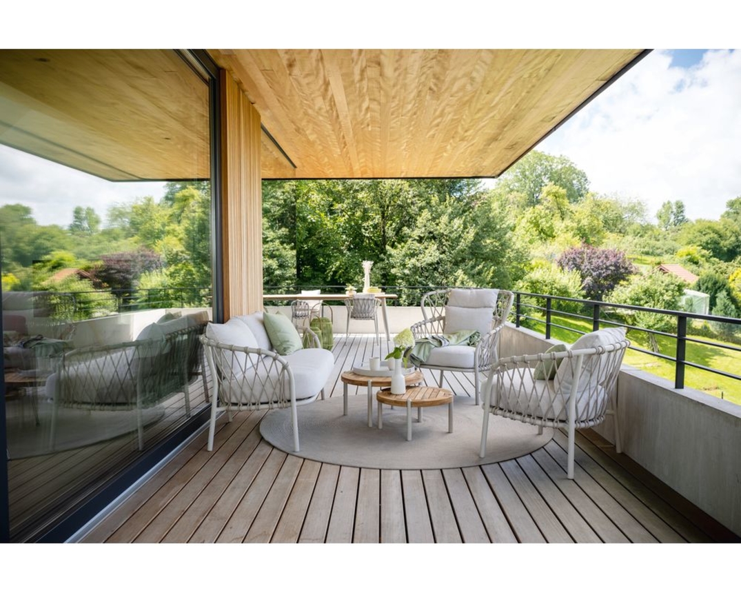 Stern Loungesessel "Klea", Kordel, greige - Greige - 6