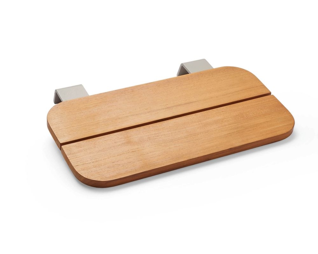 Stern Anstecktisch "Enya" aus Teakholz, klein - Braun/Greige - 1