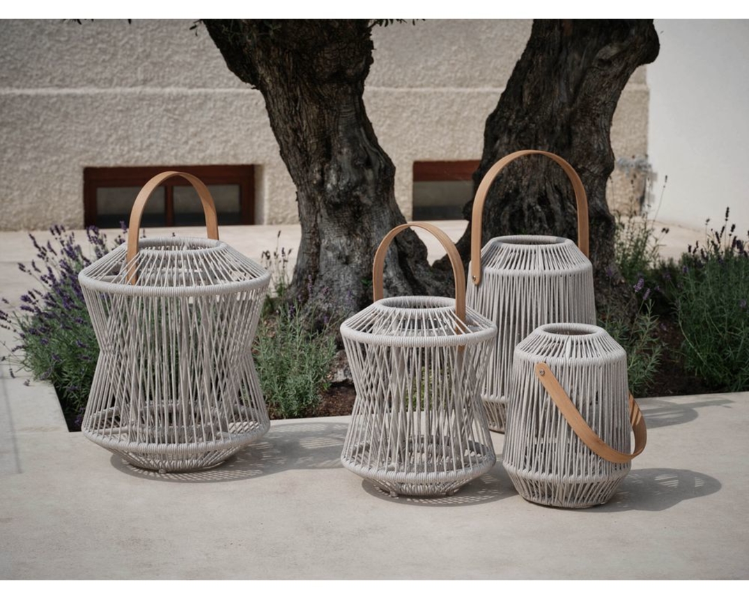 Stern Laterne "Yola", Kordel greige - Greige - 2