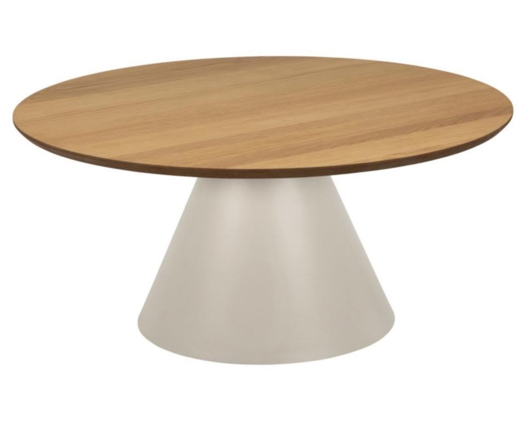 Couchtisch "Aalborg", rund, ca. 45 cm Durchmesser - Braun/Grau - 1