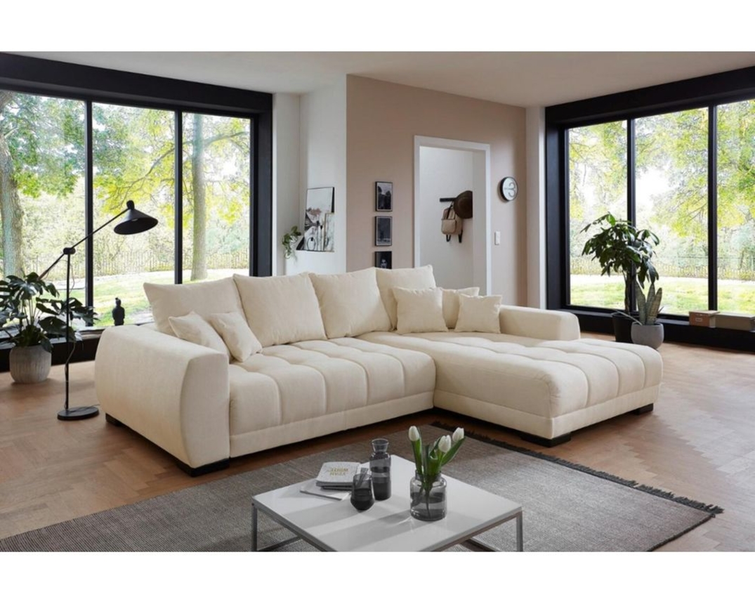 Wohnlandschaft "Ixheim", leger, mit elektrischer Sitztiefenverstellung - Beige - 1