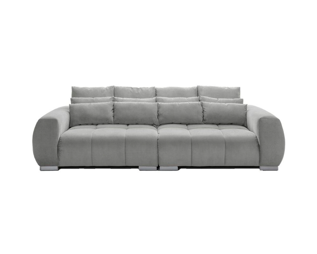 Bigsofa "Ibiza" grau mit Federkern, inkl. Kissen - grau - 1